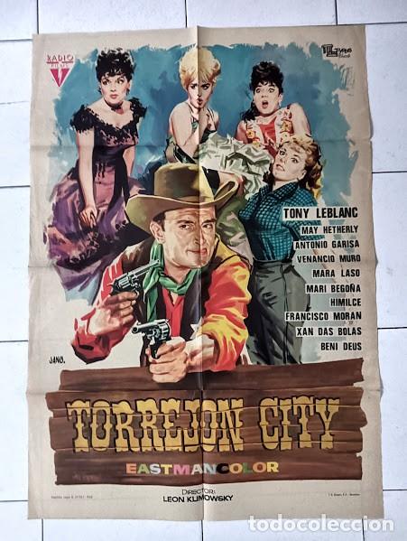 Cine: VKD 2129 TORREJON CITY TONY LEBLANC JANO POSTER ORIGINAL 70X100 ESTRENO
