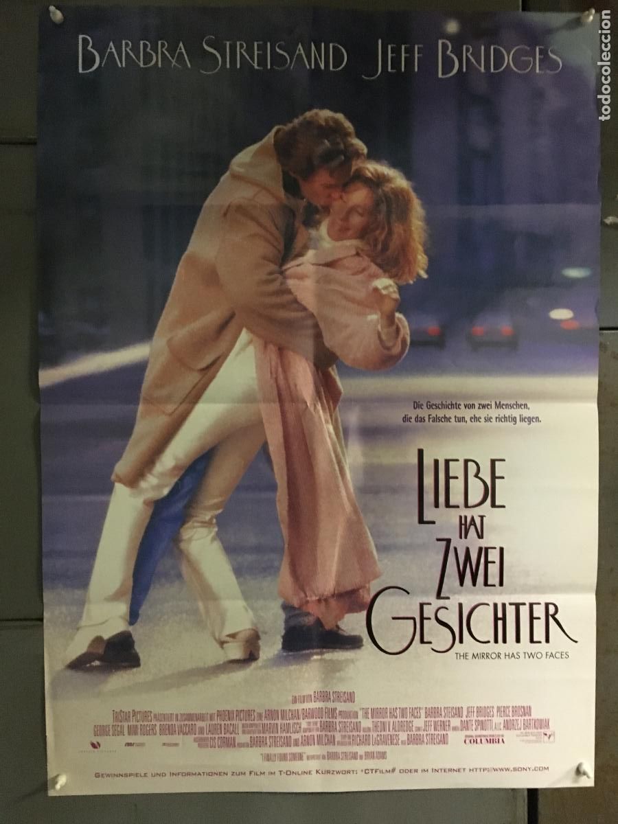Cine: AFA41 EL AMOR TIENE DOS CARAS BARBRA STREISAND JEFF BRIDGES POSTER ORIGINAL ALEMAN 60X84 h2