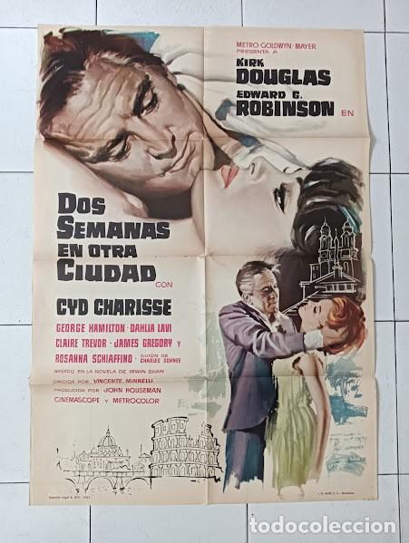 Cine: VKD 2137 DOS SEMANAS EN OTRA CIUDAD KIRK DOUGLAS CYD CHARISSE POSTER ORIGINAL 70X100 ESTRENO