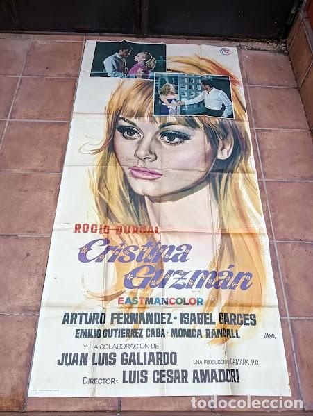 Cine: VKD 2140 CRISTINA GUZMAN ROCIO DURCAL JANO POSTER ORIGINAL 3 hojas 100X205 ESTRENO