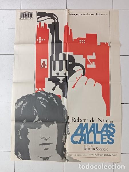 Cine: VKD 2141 MALAS CALLES MEAN STREETS SCORSESE DE NIRO POSTER ORIGINAL 70X100 ESTRENO