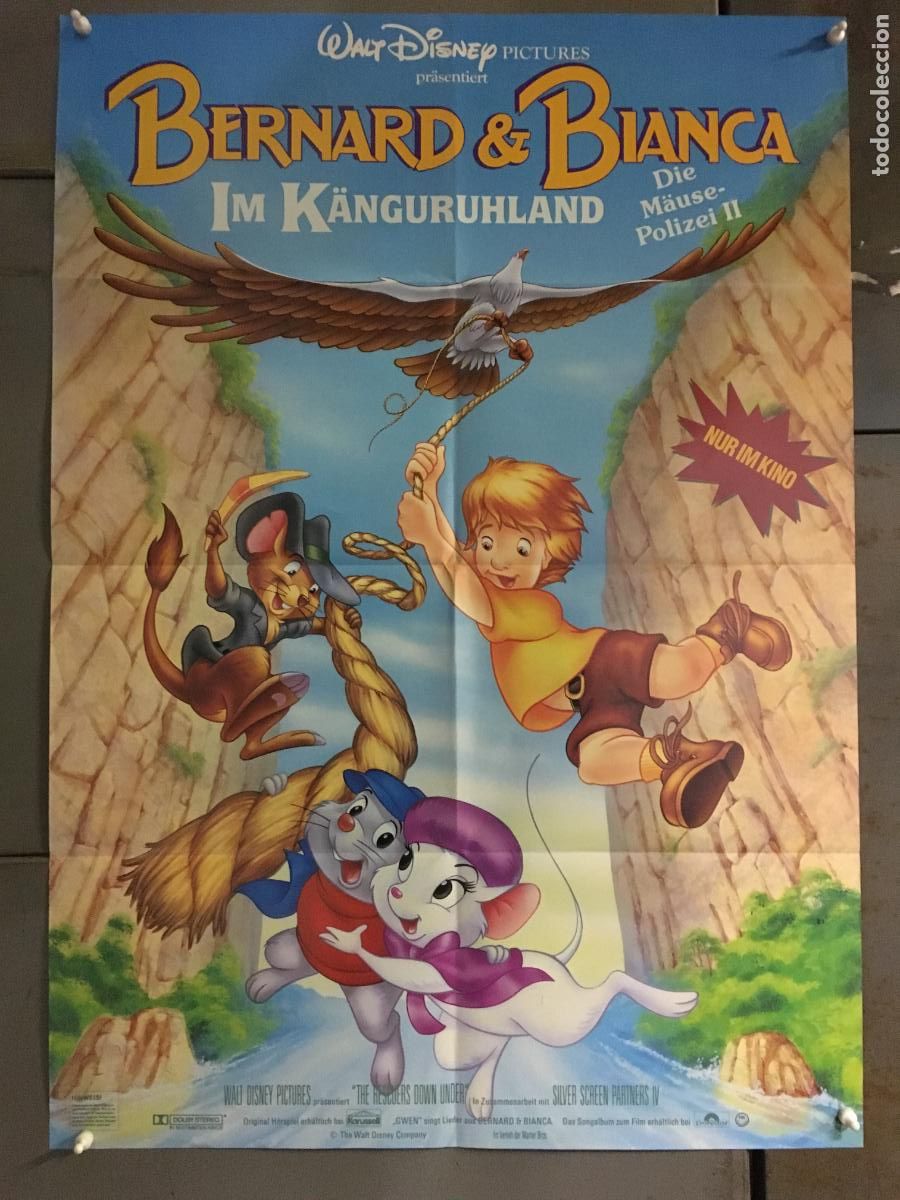 Cine: AFA46 LOS RESCATADORES EN CANGUROLANDIA WALT DISNEY POSTER ORIGINAL ALEMAN 60X84 h0