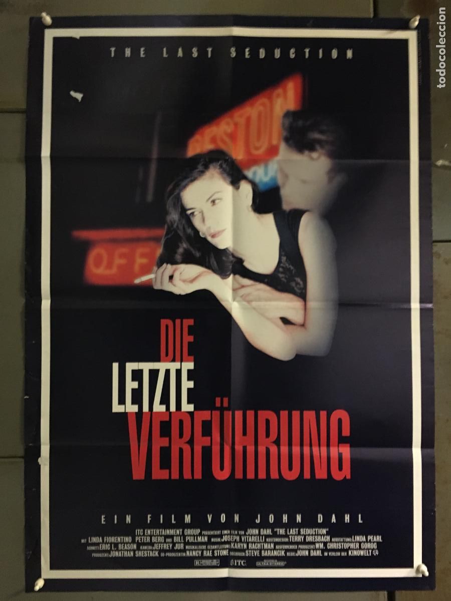 Cine: AFA79 LA ULTIMA SEDUCCION LINDA FIORENTINO BILL PULLMAN POSTER ORIGINAL 60X84 AVANCE ALEMAN h0