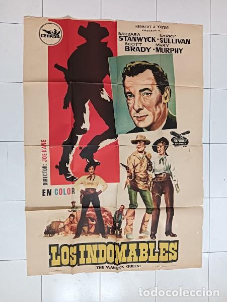 Cine: SMP 2139 LOS INDOMABLES BARBARA STANWYCK BARRY SULLIVAN POSTER ORIGINAL 2 hojas 100X140 ESTRENO