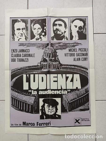 Cine: SMP 2141 LA AUDIENCIA CLAUDIA CARDINALE MARCO FERRERI PICCOLI GASSMAN POSTER ORIGINAL ESPA&Ntilde;OL 42x60