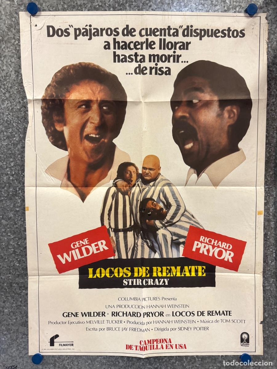 Cine: Locos de remate, Gene Wilder , Richard Pryor, A&ntilde;o 1980, POSTER ORIGINAL