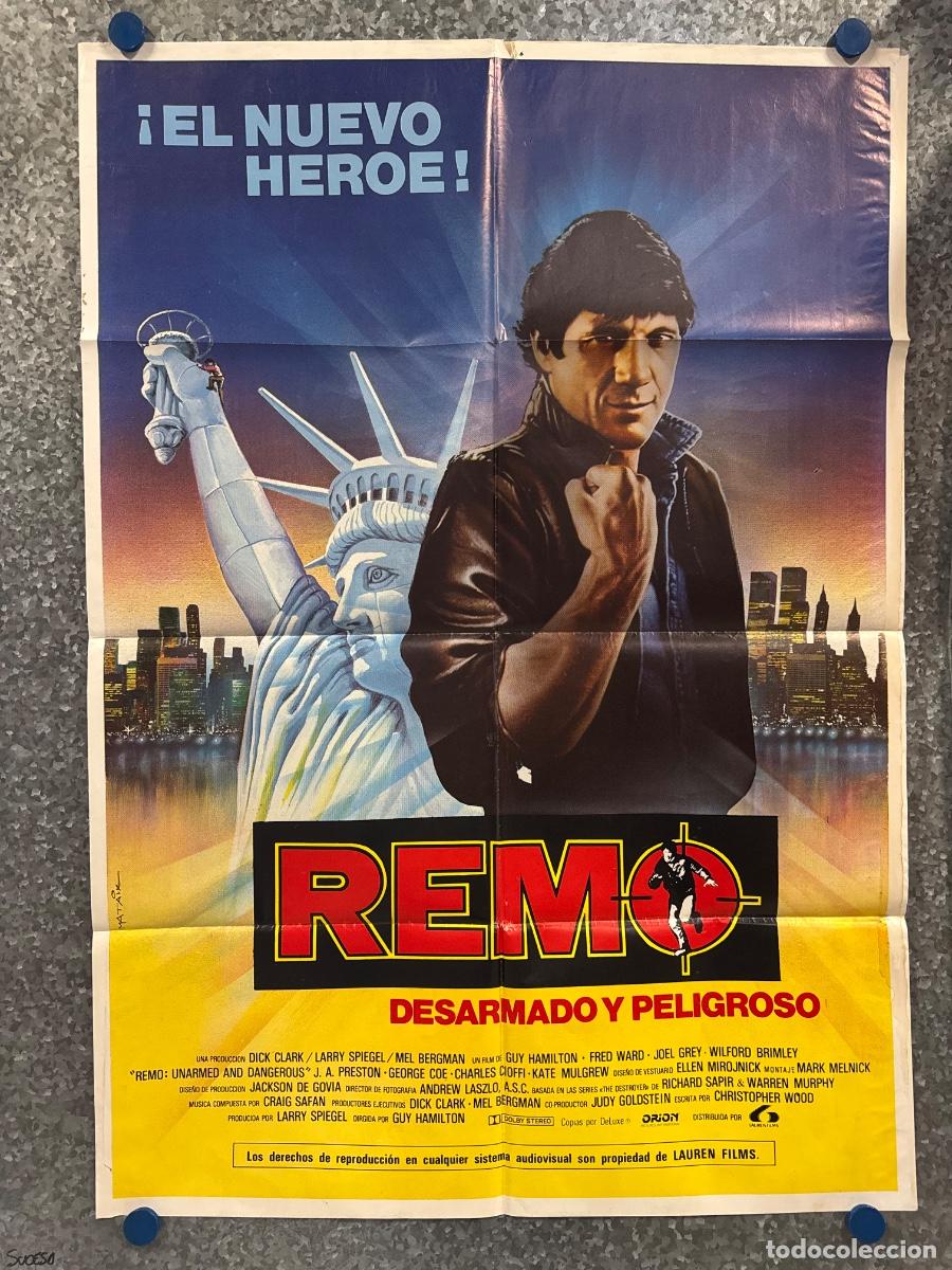 Cine: Remo desarmado y peligroso, Fred Ward , Joe Grey, A&ntilde;o 1985, POSTER ORIGINAL