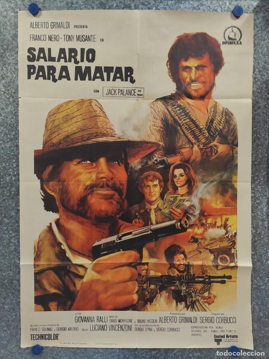 Cine: SALARIO PARA MATAR. FRANCO NERO. SPAGHETTI WESTERN. A&Ntilde;O 1969. POSTER ORIGINAL
