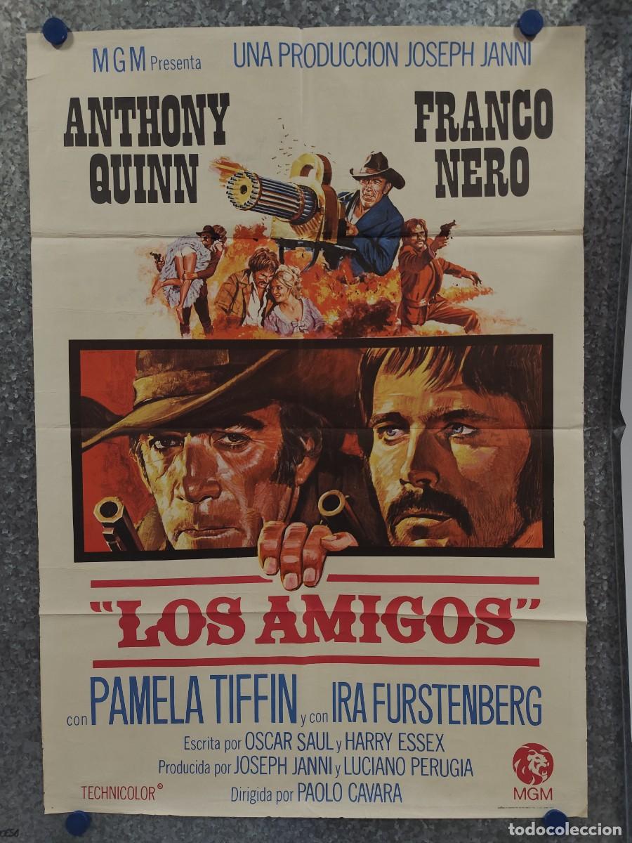 Cine: LOS AMIGOS. FRANCO NERO, ANTHONY QUINN, SPAGHETTI WESTERN. A&Ntilde;O 1973. POSTER ORIGINAL