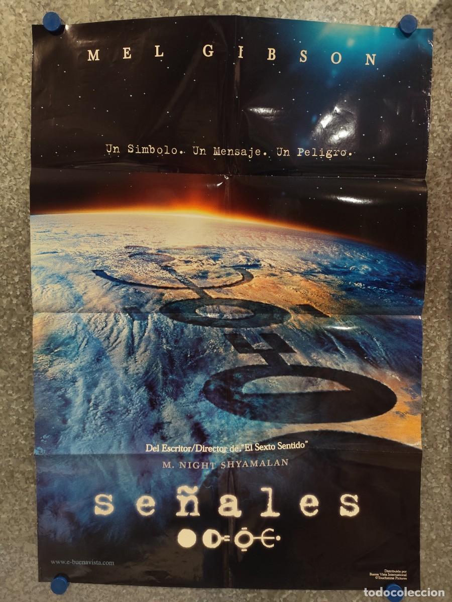 Cine: SE&Ntilde;ALES. MEL GIBSON. POSTER ORIGINAL