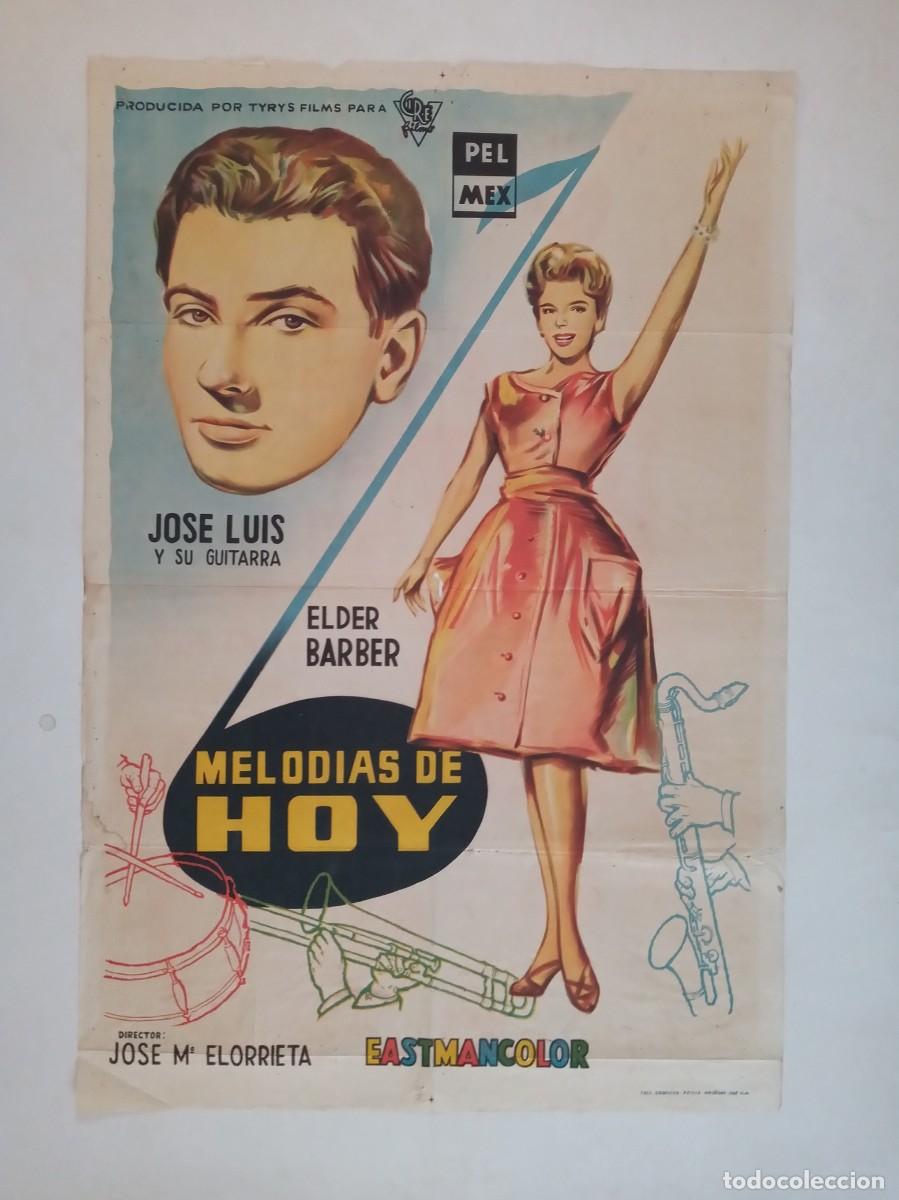 Cine: MELODIAS DE HOY (1962) cartel 75 X 110 litografico JOSE LUIS ELDER BARBER ELORRIETA