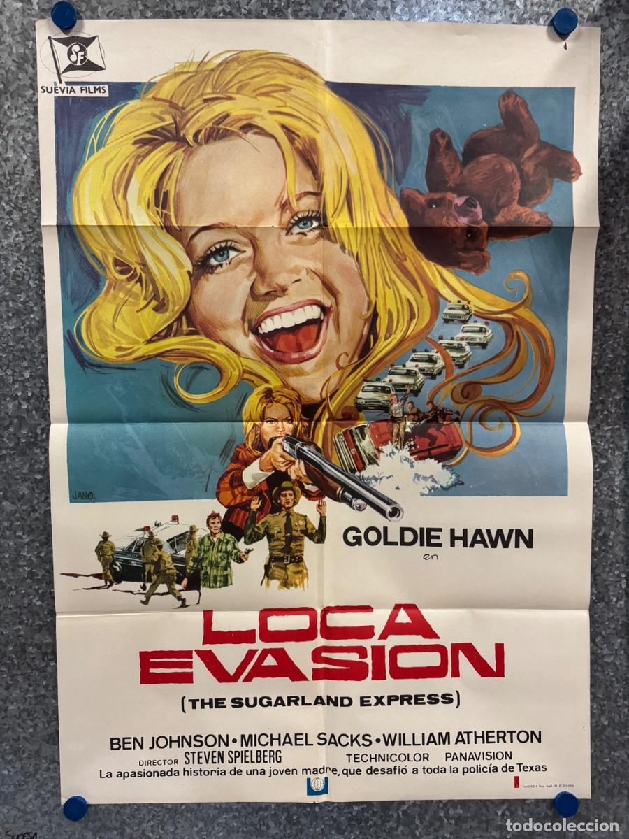Cine: Loca evasi&oacute;n, Goldie Hawn ,Ben Johnson, A&ntilde;o 1974, POSTER ORIGINAL