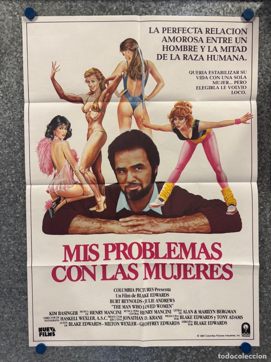 Cine: Mis problemas con las mujeres, Burt Reynolds ,Julie Andrews, A&ntilde;o 1983, POSTER ORIGINAL