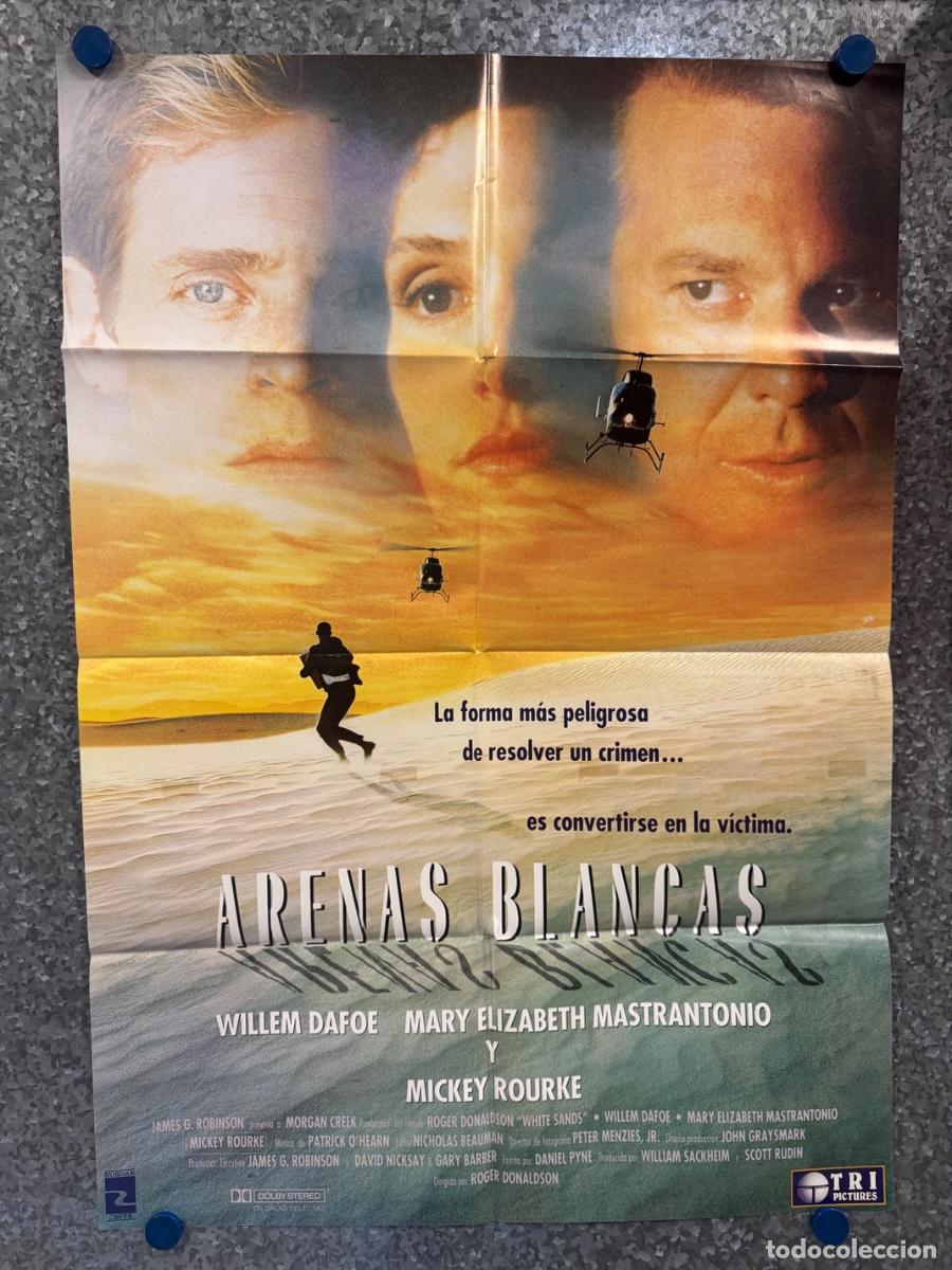 Cine: Arenas blancas, Willem Dafoe ,Mickey Rourke, A&ntilde;o 1992, POSTER ORIGINAL