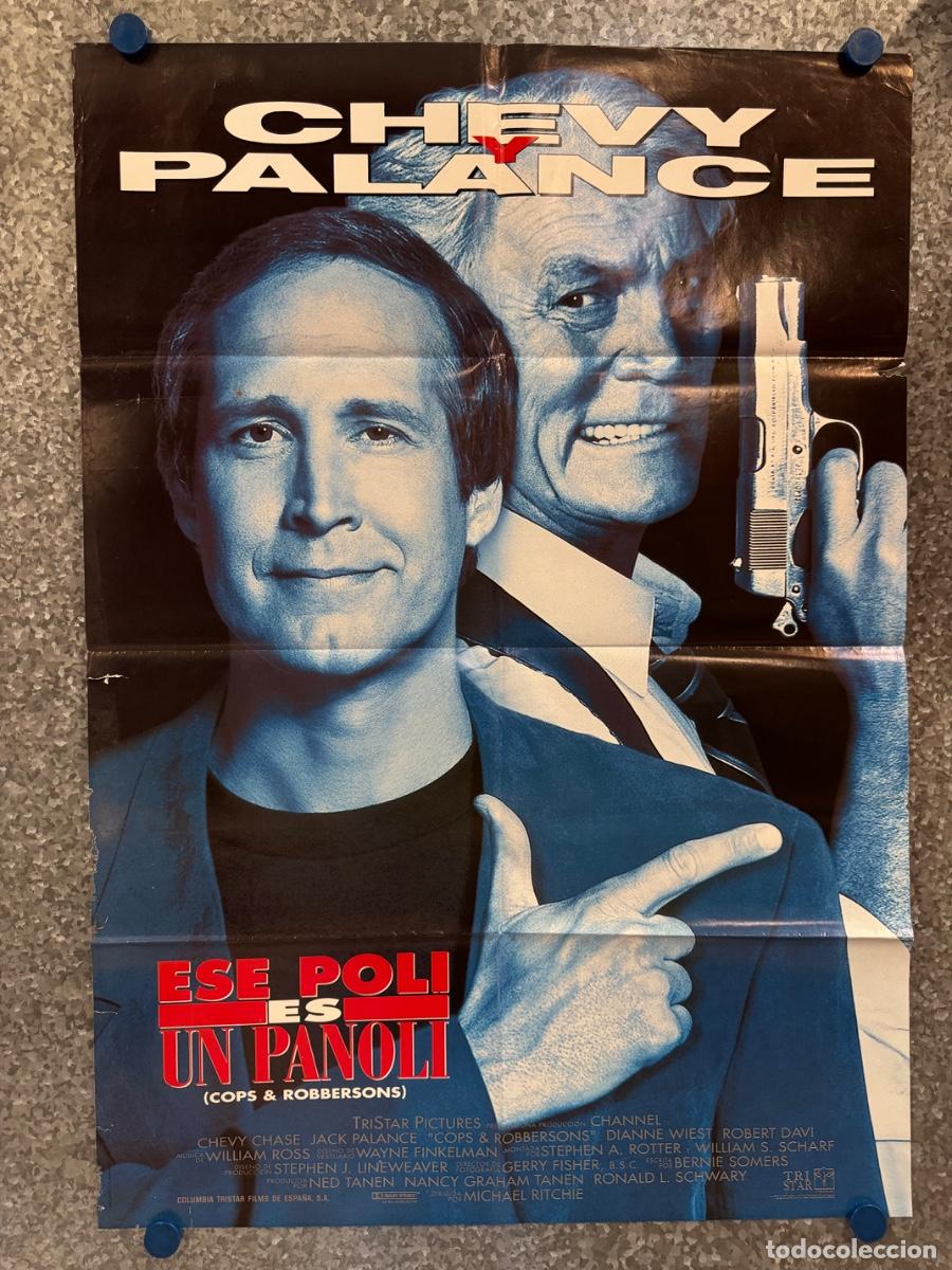 Cine: Ese poli es un panoli, Chevy Chase ,Jack Palance, A&ntilde;o 1994, POSTER ORIGINAL
