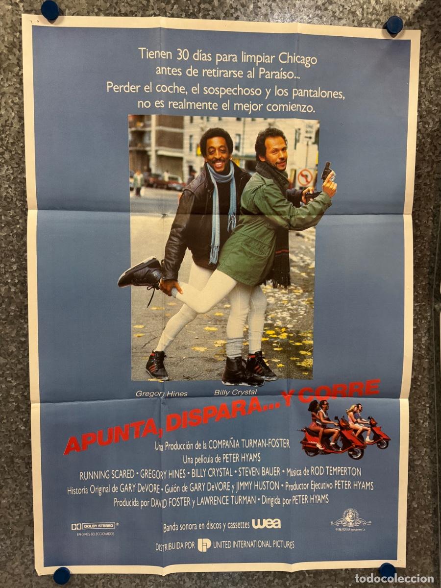 Cine: Apunta dispara y corre, Billy Cristal ,Gregory Hines, A&ntilde;o 1986, POSTER ORIGINAL