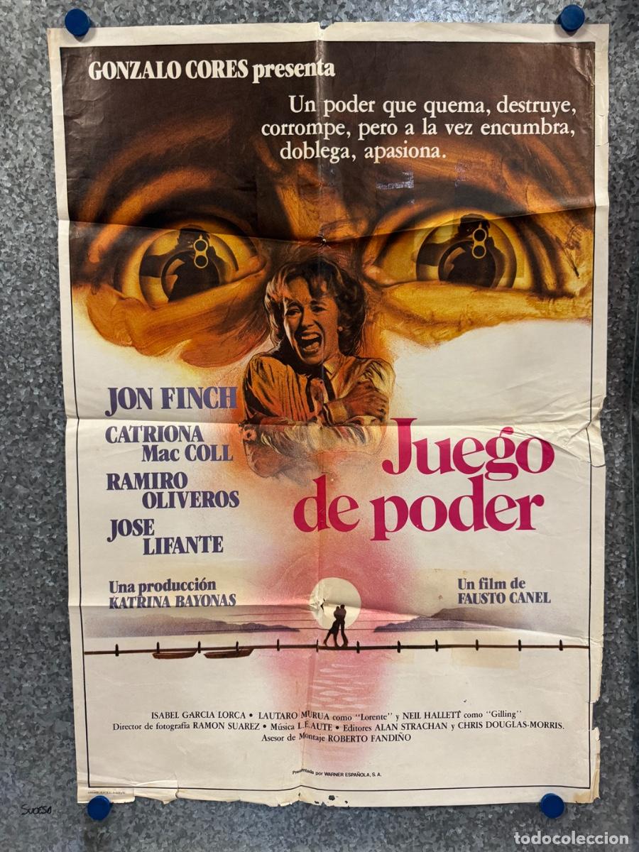 Cine: Juego de poder, Catriona MacColl ,Jon Finch, A&ntilde;o 1983, POSTER ORIGINAL