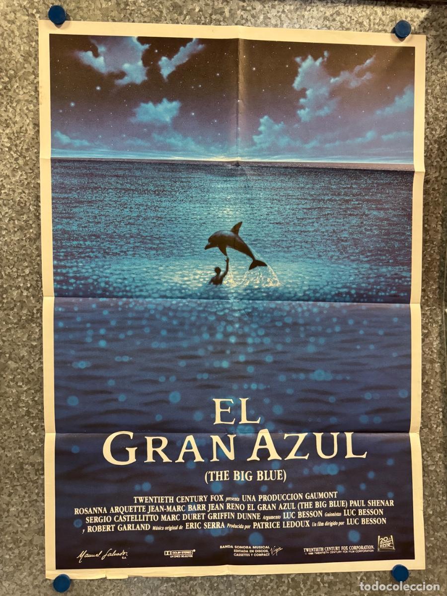 Cine: El gran azul, Jean Reno ,Luc Besson, A&ntilde;o 1988, POSTER ORIGINAL