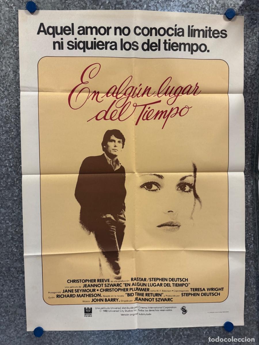 Cine: En algun lugar del tiempo, Christopher Reeve ,Jane Seymour, A&ntilde;o 1980, POSTER ORIGINAL
