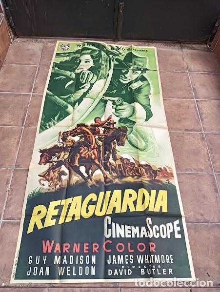 Cine: SMP 2149 RETAGUARDIA GUY MADISON JOAN WELDON MCP POSTER ORIGINAL 3 hojas 70X100 ESTRENO LITOGRAFIA