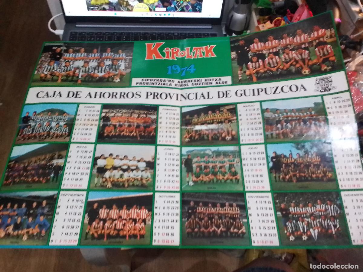 Cine: POSTER DE FUTBOL POR LA CAJA DE AHORROS PROVINCIAL DE GUIPUZCOA DEL A&Ntilde;O 1974