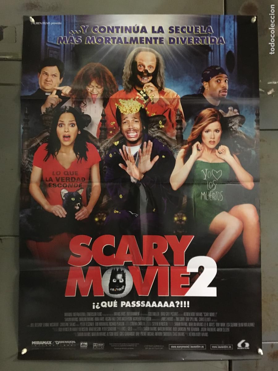 Cine: AFA88 SCARY MOVIE 2 WAYANS ANNA FARIS POSTER ORIGINAL 70X100 ESTRENO h2