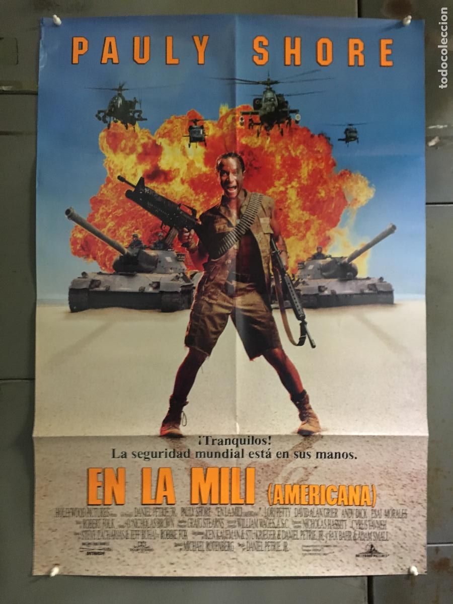 Cine: AFA99 EN LA MILI AMERICANA PAULY SHORE POSTER ORIGINAL ESTRENO 70X100 h0