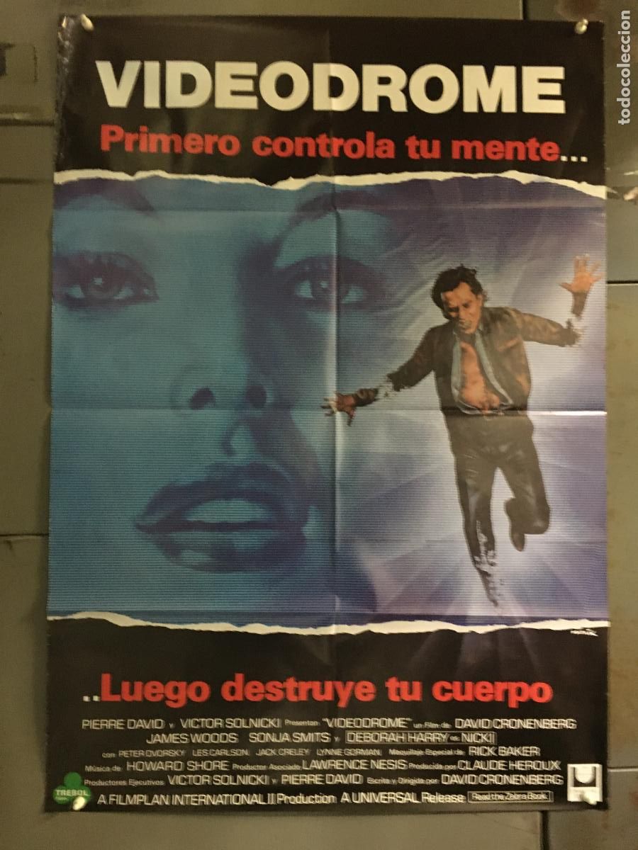 Cinema: AFB00 VIDEODROME DAVID CRONENBERG JAMES WOODS POSTER ORIGINAL 70X100 ESTRENO h0