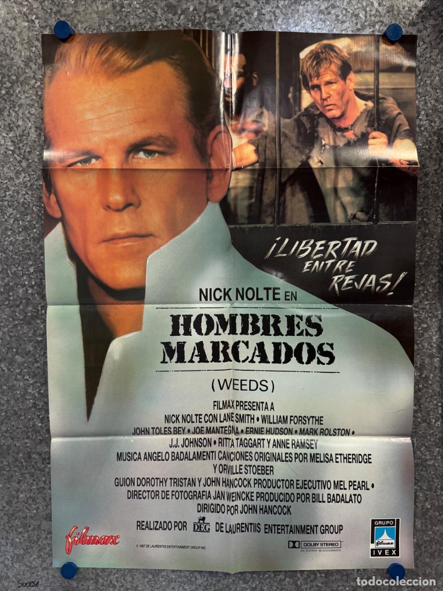 Cine: Hombres Marcados, Nick Nolte, A&ntilde;o 1987, POSTER ORIGINAL
