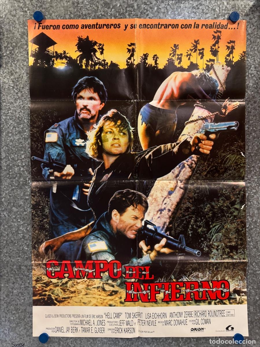 Cine: Campo del infierno, Lisa Eichhorn, Tom Skerritt, A&ntilde;o 1986, POSTER ORIGINAL