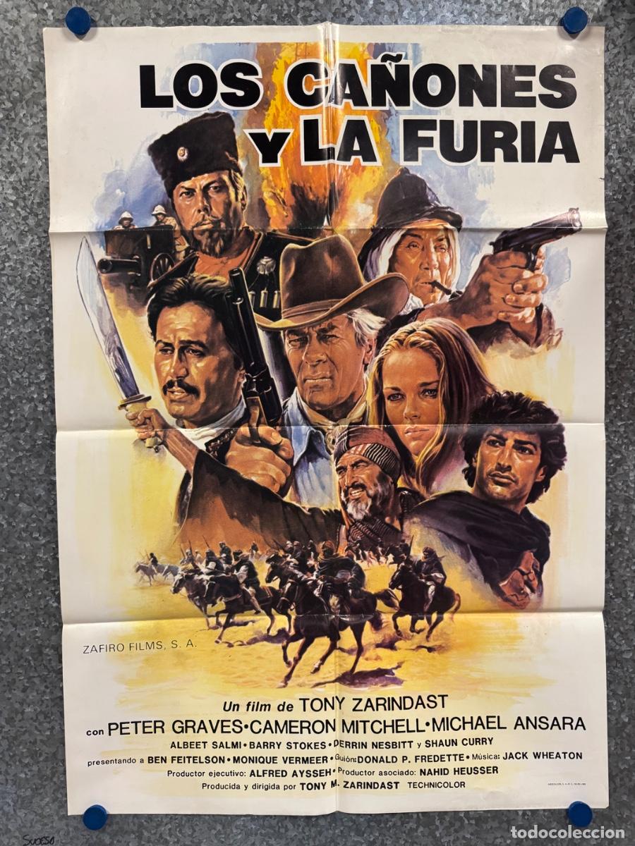 Cine: Los ca&ntilde;ones y la furia, Peter Graves, Cameron Mitchell, A&ntilde;o 1981, POSTER ORIGINAL