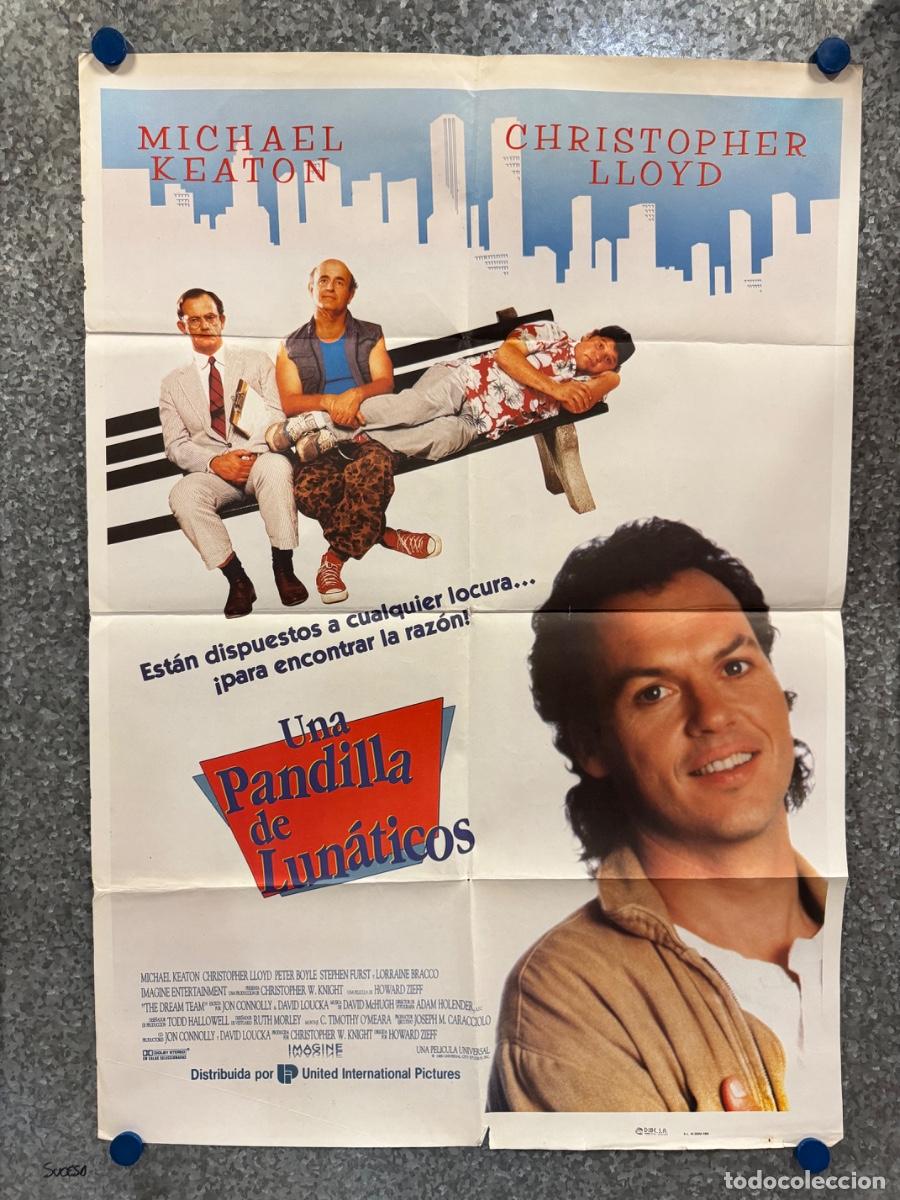 Cine: Una pandilla de lunaticos, Michael Keaton, Christopher Lloyd, A&ntilde;o 1989, POSTER ORIGINAL