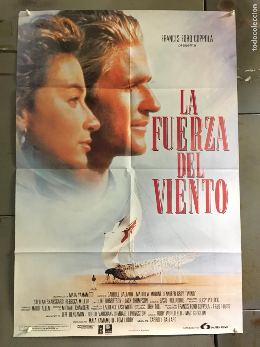 Cine: AFB09 LA FUERZA DEL VIENTO MATTHEW MODINE JENNIFER GREY POSTER ORIGINAL ESTRENO 70X100 h0