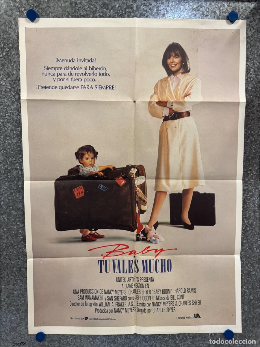 Cine: Baby tu vales mucho , Diane Keaton, Harold Ramis , A&ntilde;o 1987, POSTER ORIGINAL