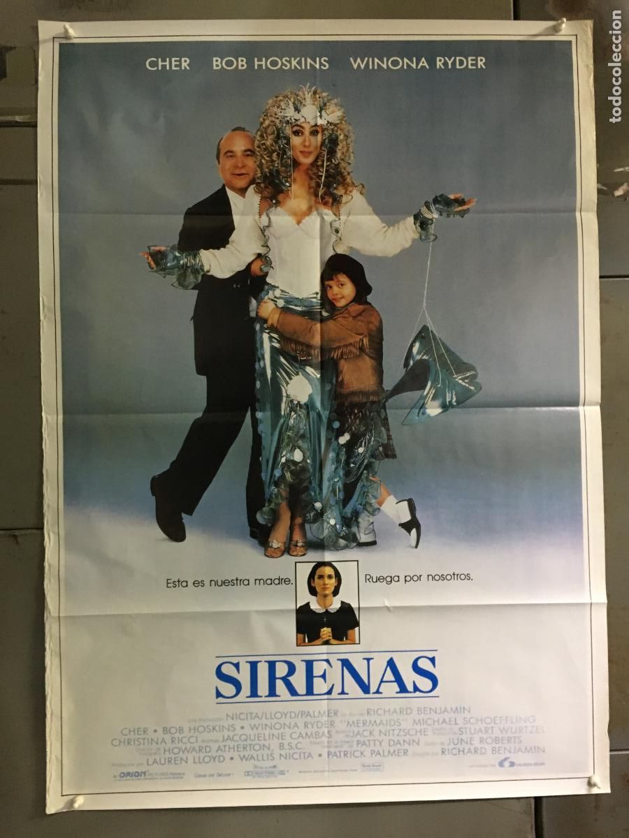Cine: AFB11 SIRENAS CHER WINONA RYDER POSTER ORIGINAL 70X100 ESTRENO h0