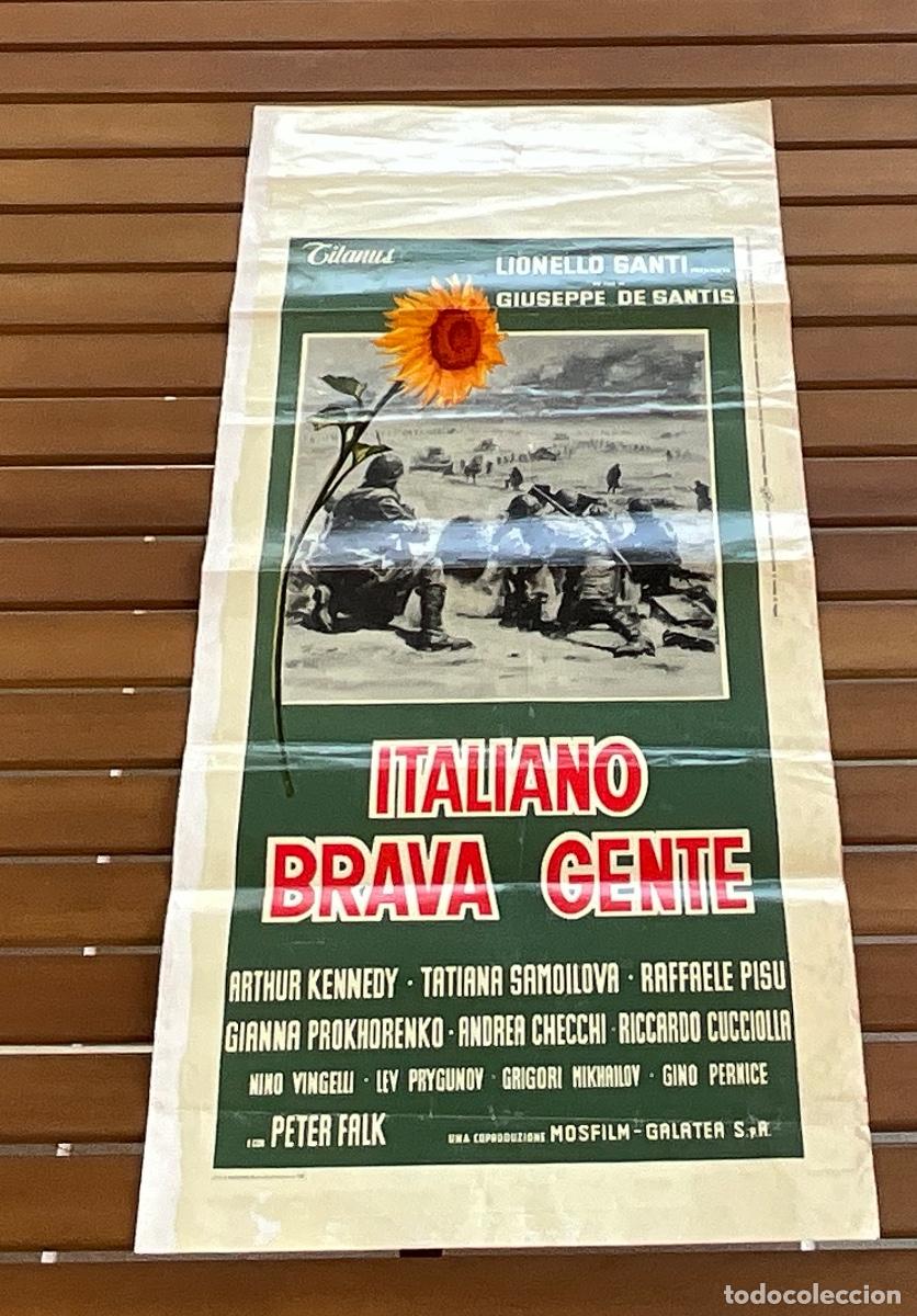 Cine: CARTEL DE CINE ORIGINAL - ITALIANO BRAVA GENTE - GIUSEPPE DE SANTIS - TITANUS LIONELLO SANTI - REF 9