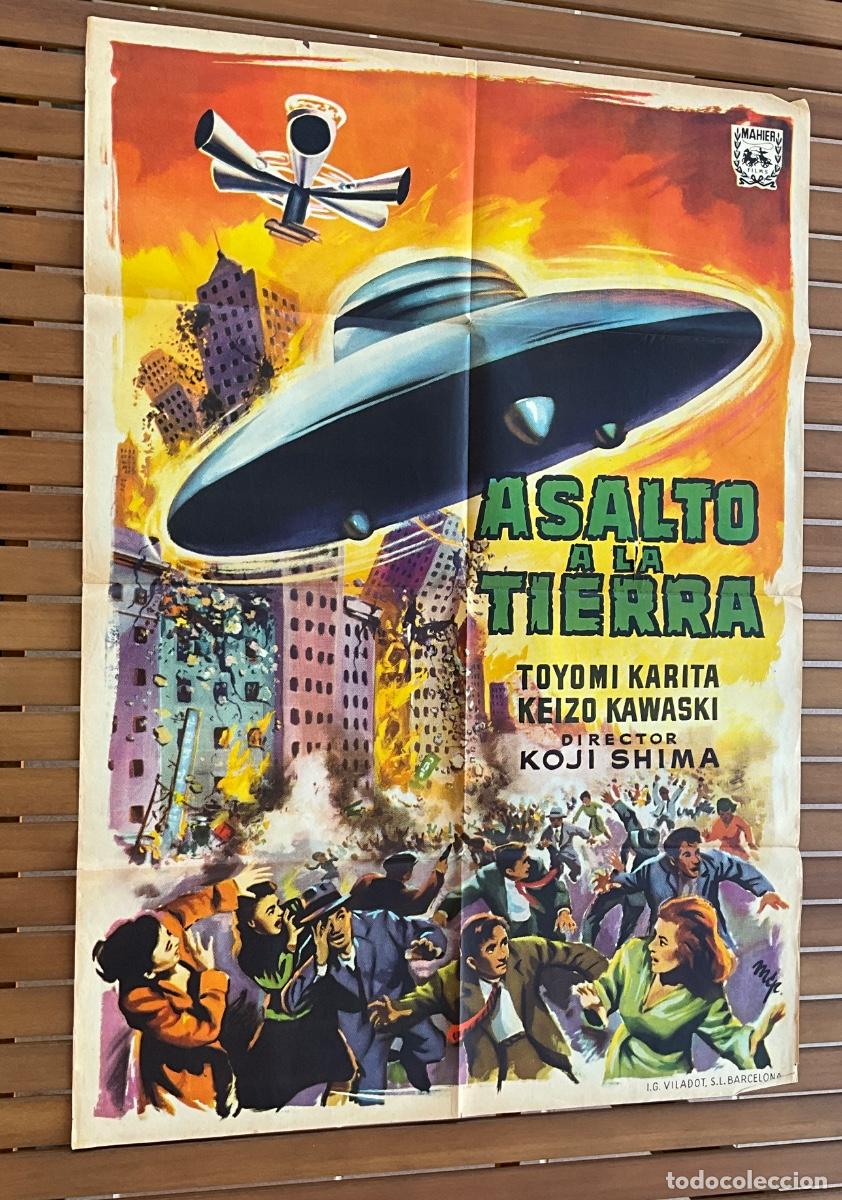 Cine: CARTEL DE CINE ORIGINAL - ASALTO A LA TIERRA - KOJI SHIMA - LIT. I.G. VILADOT, S.L. - REF 7