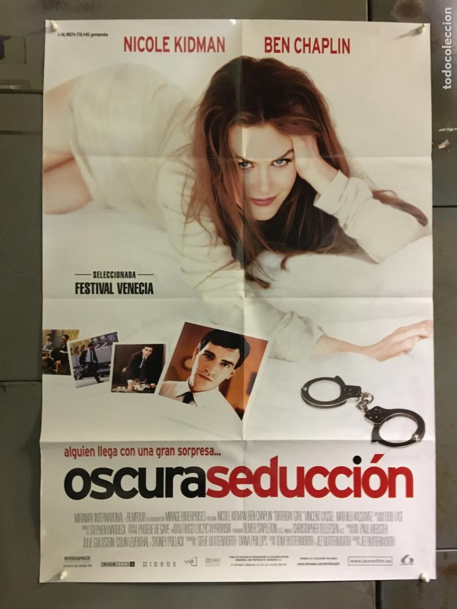 Cine: AFB17 OSCURA SEDUCCION NICOLE KIDMAN BEN CHAPLIN POSTER ORIGINAL ESTRENO 70X100 h0