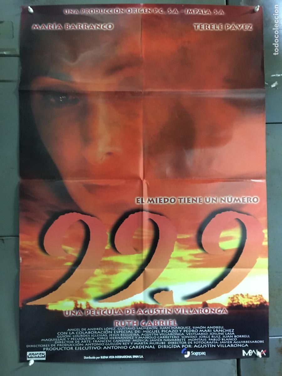 Cine: AFB19 99.9 AGUSTIN VILLARONGA MARIA BARRANCO TERROR ESPA&Ntilde;OL POSTER ORIGINAL ESTRENO 70X100 h0