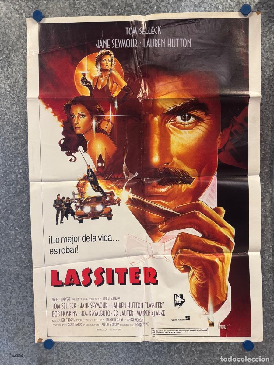 Cine: Lassiter, Tom Selleck, Jane Seymour, A&ntilde;o 1984, POSTER ORIGINAL