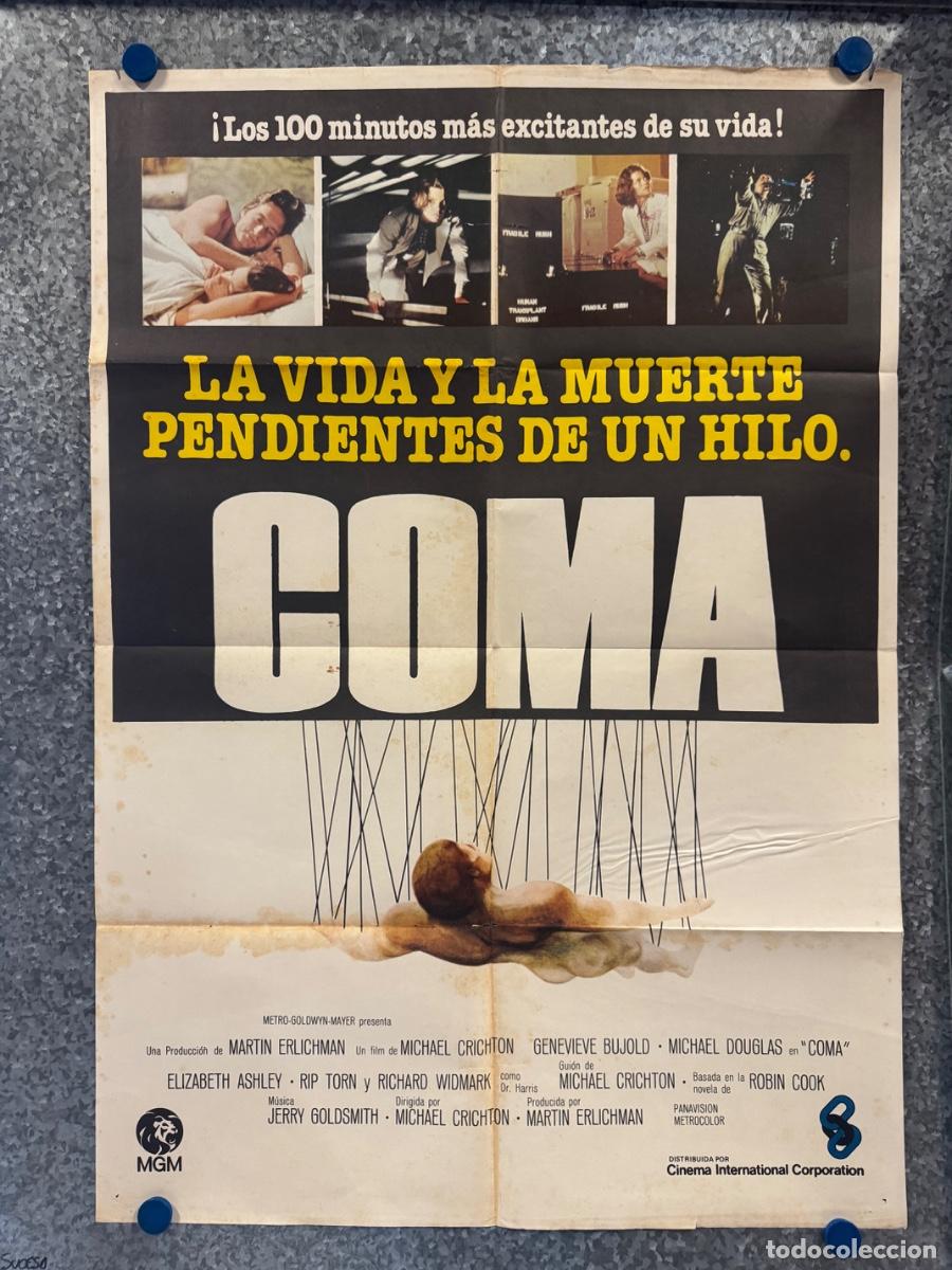 Cine: Coma, Michael Douglas, Richard Widmark, A&ntilde;o 1978, POSTER ORIGINAL