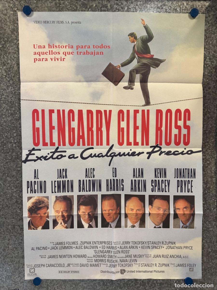 Cine: Exito a cualquier precio, Al Pacino, Jack Lemmon, A&ntilde;o 1992, POSTER ORIGINAL