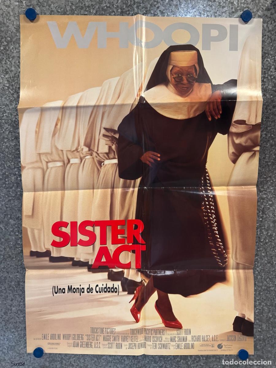 Cine: Sister Act, Whoopi Goldberg, Maggie Smith, A&ntilde;o 1992, POSTER ORIGINAL