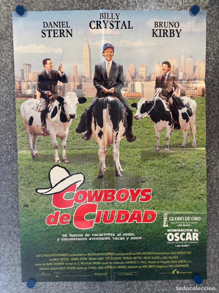 Cine: Cowboys de ciudad, Daniel Stern, Billy Crystal, A&ntilde;o 1991, POSTER ORIGINAL