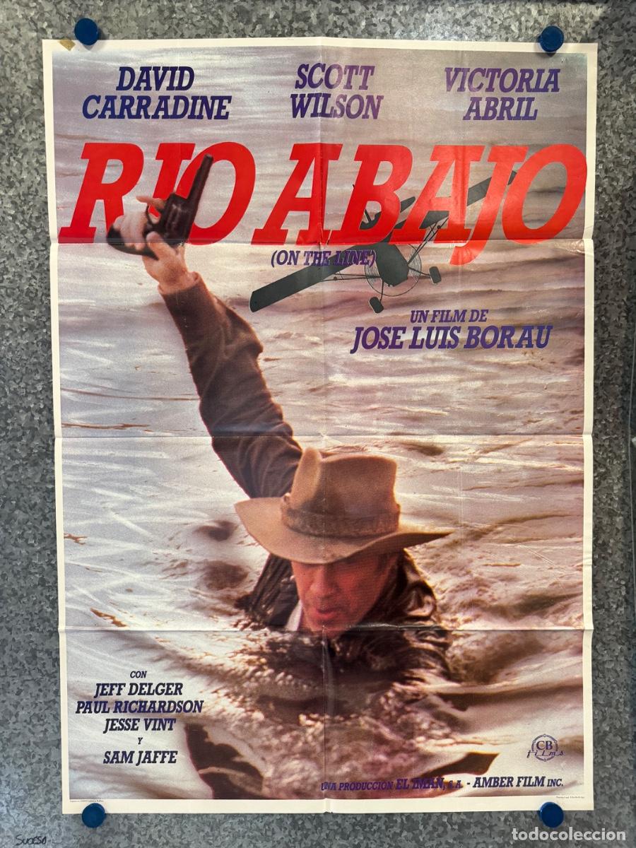 Cine: Rio abajo, David Carradine, Scott Wilson, A&ntilde;o 1984, POSTER ORIGINAL