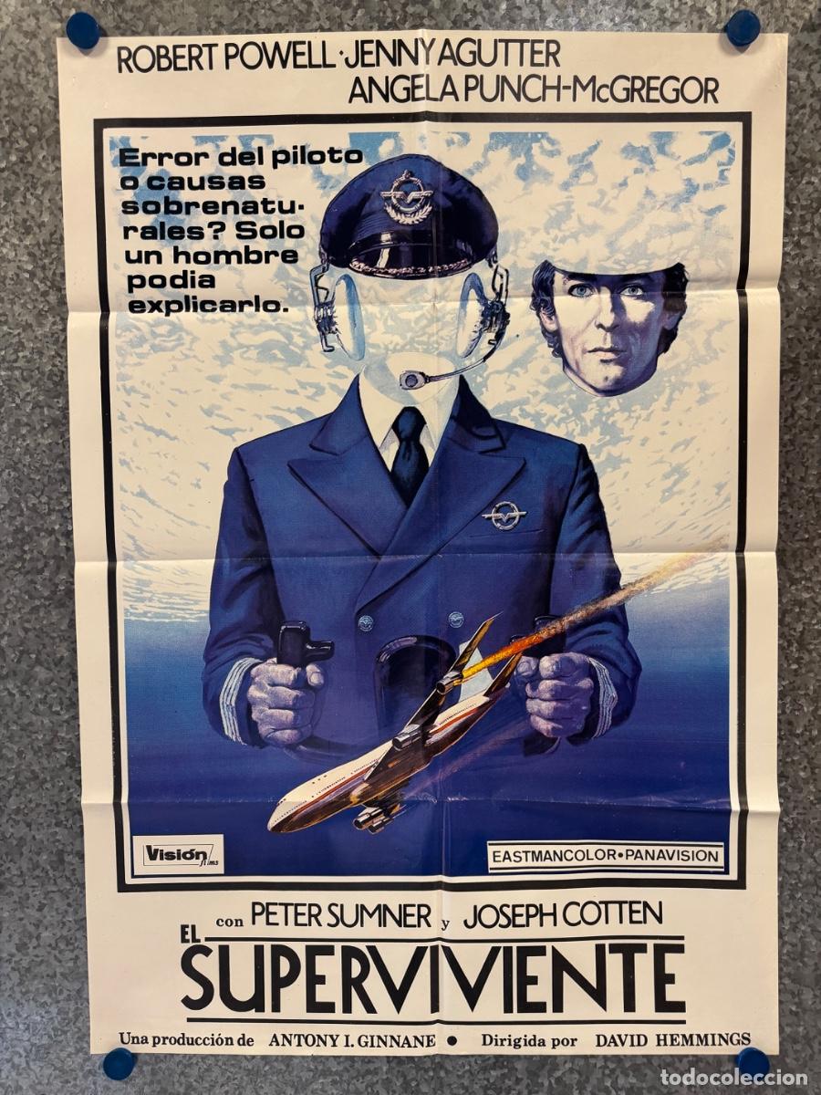 Cine: El superviviente, Peter Sumner, Joseph Cotten, A&ntilde;o 1981, POSTER ORIGINAL