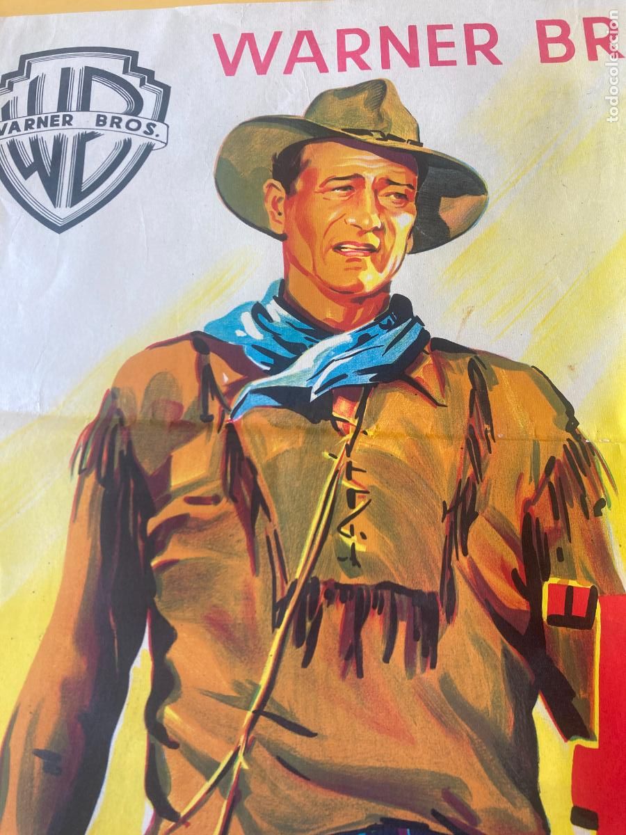 Cine: POSTER ORIGINAL, HONDO - JOHN WAYNE, SOLIG&Oacute; - Foto 7