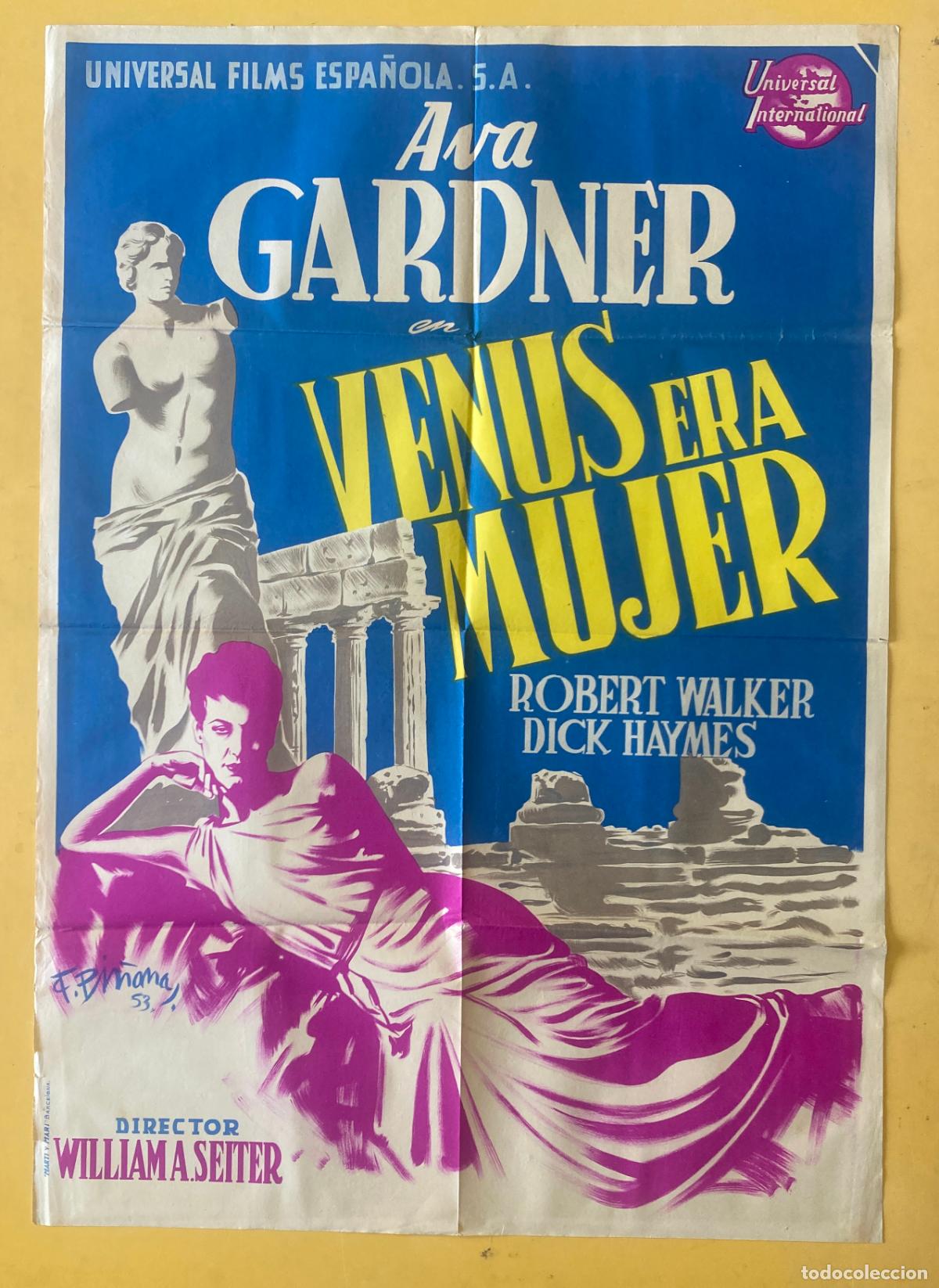 Cine: POSTER ORIGINAL, VENUS ERA MUJER - AVA GARDNER