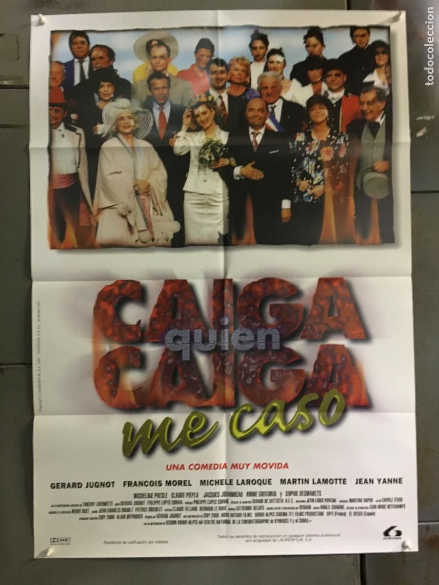 Cinema: AFB21 CAIGA QUIEN CAIGA ME CASO GERARD JUGNOT POSTER ORIGINAL ESTRENO 70X100 h0