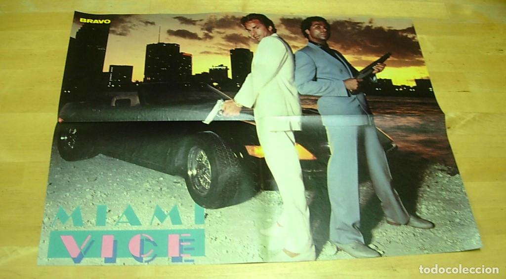 Cine: MIAMI VICE DON JOHNSON TOP GUN TOM CRUISE KELLY McGILLIS Poster 1986 Raro !!